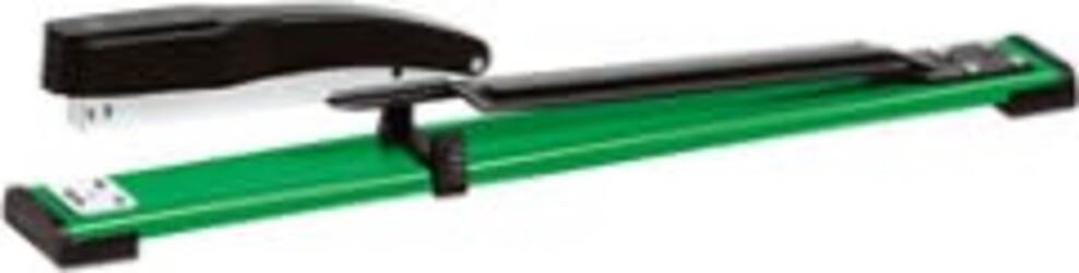 Cucitrice a braccio lungo - 40 x 5 x 6 5 cm - verde - Lebez Cancelleria e prodotti per ufficio/Archivio ufficio e accessori per scrivania/Spillatrici e perforatrici/Spillatrici elettriche e a batteria Eurocartuccia - Pavullo, Commerciovirtuoso.it