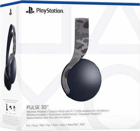 CUFFIE-SONY-WIRELESS-PULSE-3D-PS4/PS5-GREY-CAMOUFLAGE-USATO
