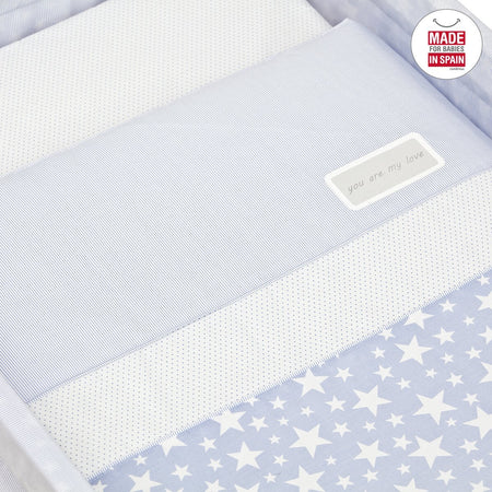 Culla Next Star Azzurro 55X88X72 Cm Casa e cucina/Arredamento/Cameretta bambini/Lettini per neonati e bambini/Culle/Lettini da affiancare La Casa Del Bebè - Napoli, Commerciovirtuoso.it