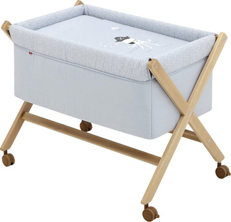 Culla X Di Legno Une Be Ocean Gris/Natural Casa e cucina/Arredamento/Cameretta bambini/Lettini per neonati e bambini/Culle basculanti La Casa Del Bebè - Napoli, Commerciovirtuoso.it