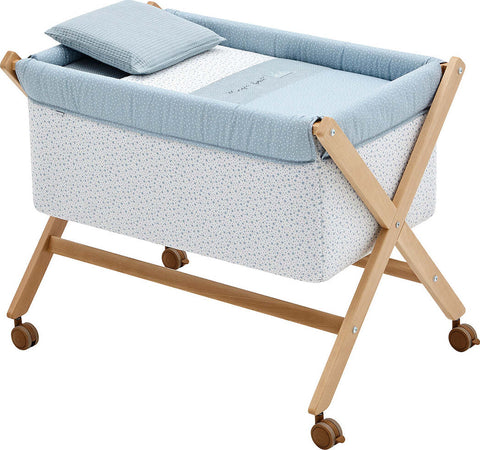 Culla X Di Legno Une Forest Azzurro/Natural Casa e cucina/Arredamento/Cameretta bambini/Lettini per neonati e bambini/Culle basculanti La Casa Del Bebè - Napoli, Commerciovirtuoso.it