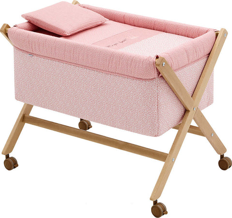 Culla X Di Legno Une Forest Rosa/Natural Casa e cucina/Arredamento/Cameretta bambini/Lettini per neonati e bambini/Culle basculanti La Casa Del Bebè - Napoli, Commerciovirtuoso.it