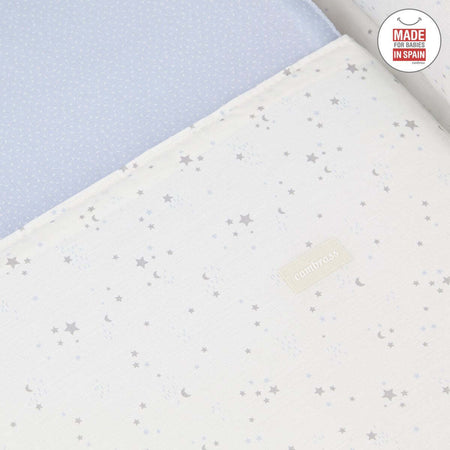 Culla X Di Legno Une Sky Celeste/Natural Casa e cucina/Arredamento/Cameretta bambini/Lettini per neonati e bambini/Culle basculanti La Casa Del Bebè - Napoli, Commerciovirtuoso.it