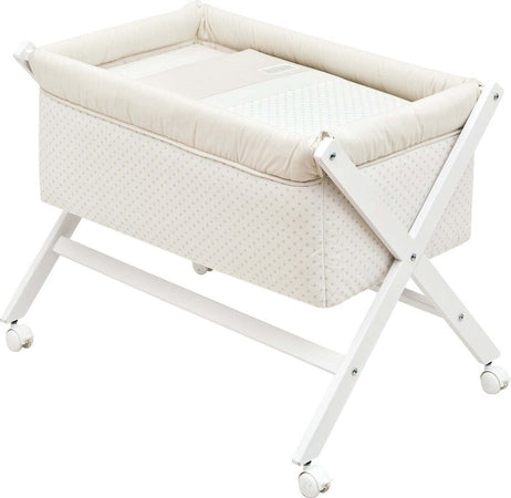 Culla X Di Legno Une Star Beige 55X87X74 Cm Casa e cucina/Arredamento/Cameretta bambini/Lettini per neonati e bambini/Culle basculanti La Casa Del Bebè - Napoli, Commerciovirtuoso.it