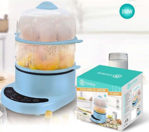 Cuoci Uova Al Vapore Bollitore Elettrico 350 Watt Cuociuova 24x21x16.5cm Tx-8406 Casa e cucina/Elettrodomestici per la cucina/Cuociuova Trade Shop italia - Napoli, Commerciovirtuoso.it