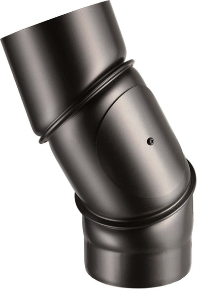 Curva a gomito orientabile con ispezione 0° a 90° per canna fumaria stufa a legna in acciaio da 2 mm