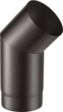 Curva a gomito per canna fumaria stufa a legna in acciaio nero da 2 mm