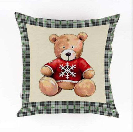 Cuscino arredo natalizio teddy in gobelin 45×45 cm – Maè , via roma 60