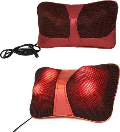 Cuscino-Massaggiante-Massaggiatore-Shiatsu-Casa-Auto-Infrarossi-Collo-Relax-Spa