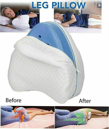 CUSCINO-PER-GAMBE-MEMORY-FOAM-SUPPORTO-ORTOPEDICO-GINOCCHIA-SCHIENA-LAVABILE