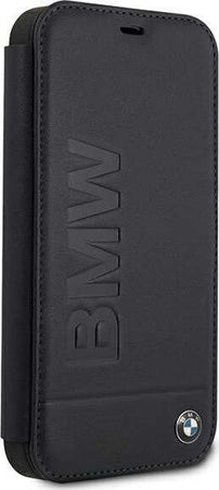 custodia-a-libro-bmw-iphone-12-mini-blu-vera-pelle