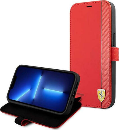 custodia-a-libro-ferrariper--iphone-13-rossa