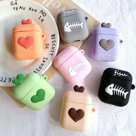 Custodia-Protettiva-Per-Airpods-2-Auricolari-Wireless-In-Silicone-Vari-Colori