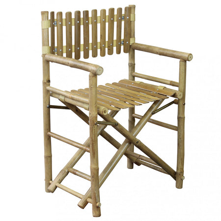 Sedia regista "Mimosa" in legno di Bamboo, 60 x 44 x 88 cm