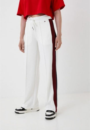 Tommy Hilfiger PANTALONE TUTA STR SPLIT GLOBAL STRIPE PANTS da donna