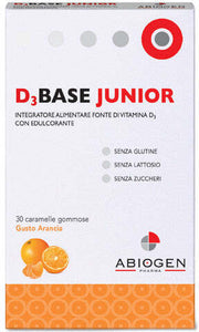 D3base junior vitamina d 30 caramelle gommose arancia