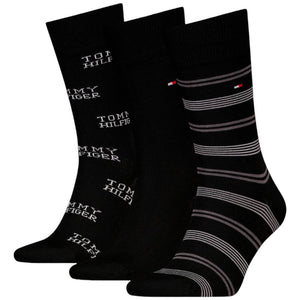 Tommy Hilfiger pack 3 paia calze nere in gift box 701229783002 Calzini Tommy Hilfiger