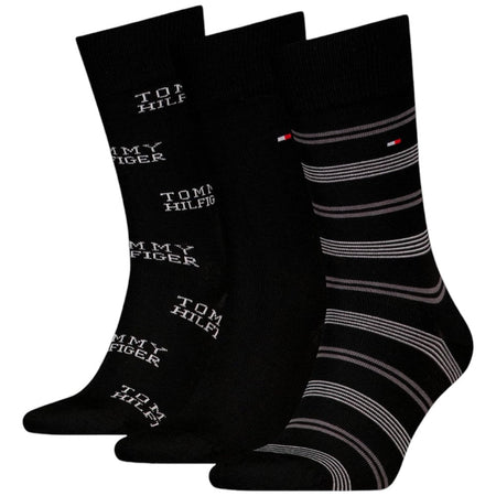Tommy Hilfiger pack 3 paia calze nere in gift box 701229783002 Calzini Tommy Hilfiger