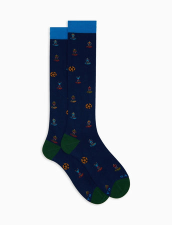 Gallo calze uomo lungo leggero fantasia gioco calcio