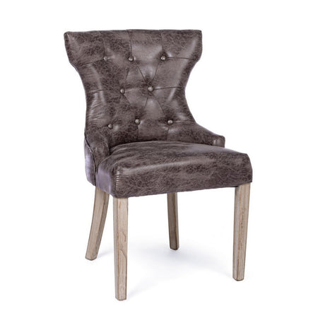 Sedia "Azelia" con struttura in rubber wood, per arredo interno 55 x 52 x h 92 cm