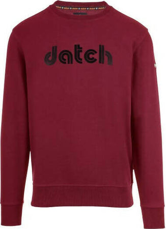 Datch-Felpa-Uomo-Girocollo-Bordeaux-Felpata