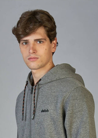 Datch Felpa Uomo Grigia Felpa Casual Con Zip E Cappuccio in Cotone Felpa Tinta Unita Grigio Moda/Uomo/Abbigliamento/Felpe/Felpe con cappuccio Sportast - Cimego, Commerciovirtuoso.it