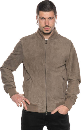 David---Bomber-Uomo-Tortora-in-vera-pelle-camoscio
