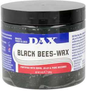 DAX Black Bees-Wax FORTIFIED WITH ROYAL JELLY & PURE BEES WAX BRAIDS & TWIST LOCS PER CAPELLI