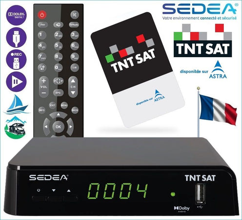 Decoder SEDEA TNT SAT F-9300HD con Smart Card Ufficiale TV Francese TNT HD