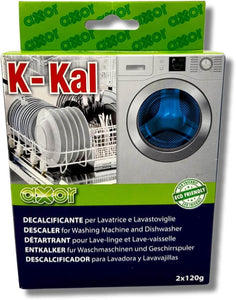 Decalcificante Lavatrice E Lavastoviglie In Polvere K-KAL Axor 2 Bustine Da 120 g