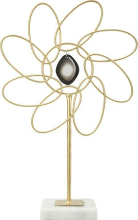 Decorazione Glam Daisy Cm 24X10X37,5 Casa e cucina/Decorazioni per interni/Arte/Sculture/Statue Led Mall Home - Napoli, Commerciovirtuoso.it