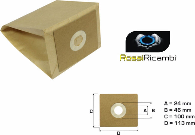 DELONGHI 5 SACCHETTI ASPIRAPOLVERE MODELLO XTJ 140B - NS 340 Casa e cucina/Aspirapolvere e pulizia di pavimenti e finestre/Accessori per aspirapolvere/Sacchetti per aspirapolvere/Sacchetti per aspirapolvere verticale Rossi Ricambi - Venetico Marina, Commerciovirtuoso.it