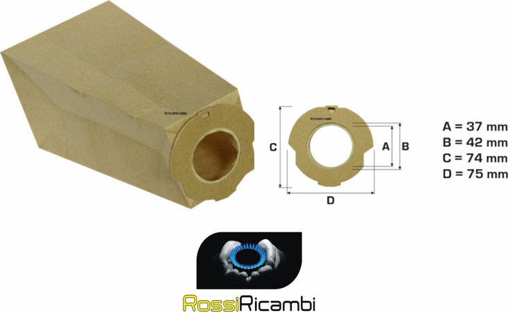 DELONGHI 5 SACCHETTI SCOPA ELETTRICA COLOMBINA TABATA STYLE XL2090NB/PE - NS 350 Casa e cucina/Aspirapolvere e pulizia di pavimenti e finestre/Accessori per aspirapolvere/Sacchetti per aspirapolvere/Sacchetti per aspirapolvere verticale Rossi Ricambi - Venetico Marina, Commerciovirtuoso.it