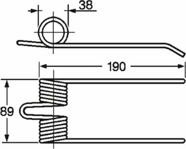 Dente pick-up adattabile Hesston 7893746 filo 5. Confezione da 4pz