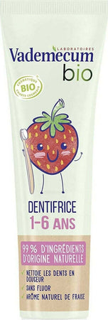 Dentrificio Vademecum 50ml Per Bambini 6 Anni E + Al Gusto Naturale Di Fragola E Senza Fuoro