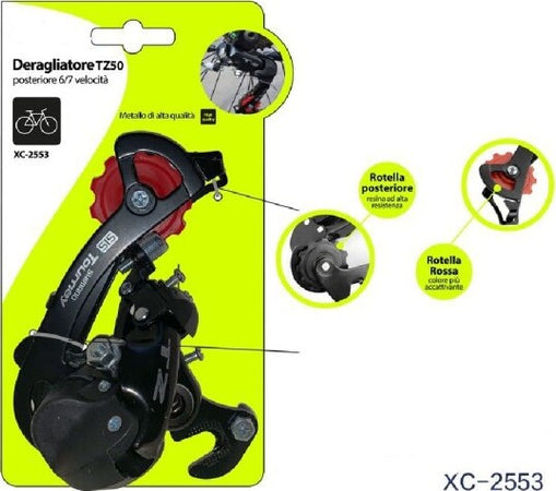 Deragliatore-Tz50-Posteriore-6/7-Velocità-In-Metallo-Per-Bicicletta-Bici-Xc-2553