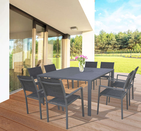 DEREK---tavolo-in-alluminio-150x100/150-Antracite-Milani-Home