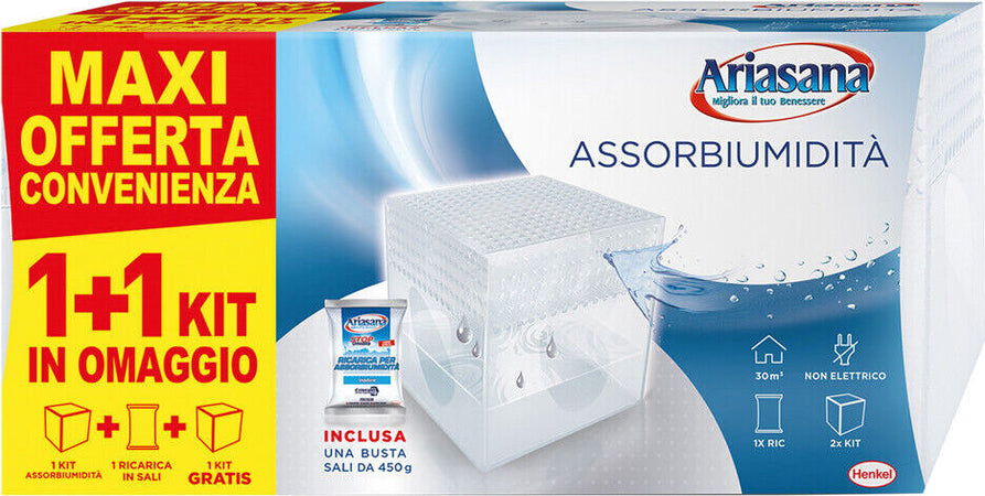 Deumidificatore Ariasana vaschetta mini con una ricarica assorbi-umidità in Tab da 450g Fai da te/Prodotti per la costruzione/Riscaldamento e raffreddamento/Sistemi mobili di climatizzazione/Deumidificatori La Zappa - Altamura, Commerciovirtuoso.it