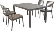 DEXTER---set-tavolo-da-giardino-allungabile-160/240x90-compreso-di-4-sedie-in-alluminio-Taupe-Milani-Home