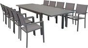 DEXTER---set-tavolo-da-giardino-allungabile-200/300x100-compreso-di-10-poltrone-in-alluminio-Taupe-Milani-Home