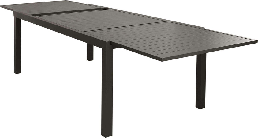 DEXTER---set-tavolo-giardino-rettangolare-allungabile-200/300x100-con-10-sedie-in-alluminio-e-textilene-taupe-da-esterno-Taupe-Milani-Home