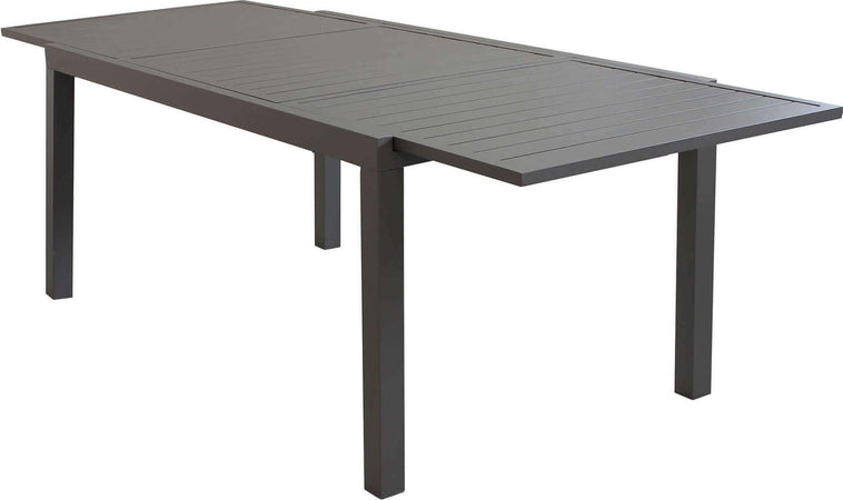 DEXTER---set-tavolo-in-alluminio-cm-160/240x90x75-h-con-4-sedute-Taupe-Milani-Home