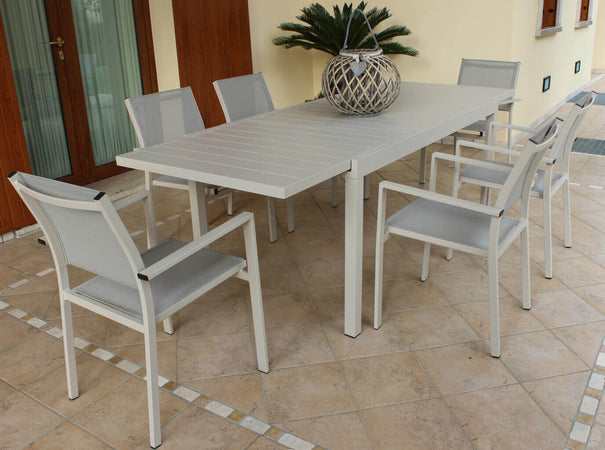 DEXTER---tavolo-da-giardino-allungabile-in-alluminio-160/240x90-Tortora-Milani-Home