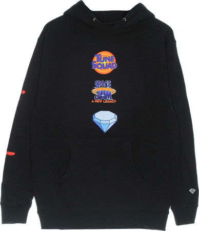 DIAMOND-SUPPLY-Felpa-Cappuccio-Uomo-Hook-Shot-Hoodie-X-Space-Jam-2-Black-da-uomo