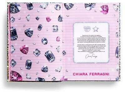 Diario Scuola 16 Mesi, Chiara Ferragni, 2023-2024, Argento Con Strass