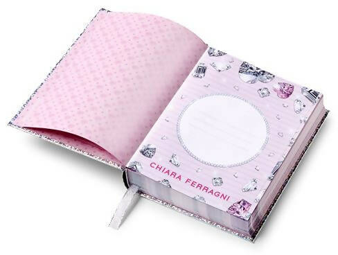 Diario Scuola 16 Mesi, Chiara Ferragni, 2023-2024, Argento Con Strass