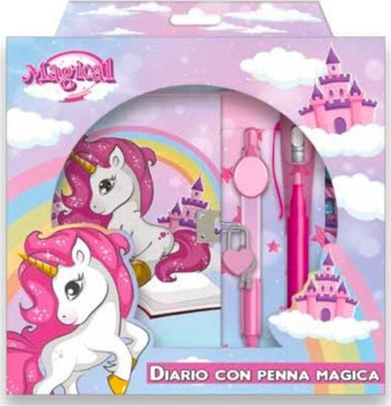 Diario-Segreto-Con-Penna-Magico-Unicorno-Diario-Colorato-Gioco-Per-Bambine-3+