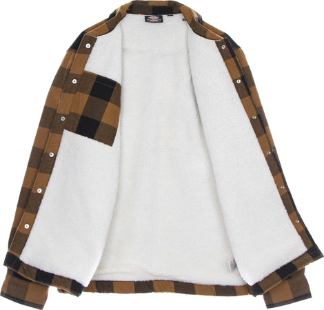 DICKIES-Camicia-Imbottita-Uomo-Sherpa-Lined-Sacramento-Brown-Duck-da-uomo