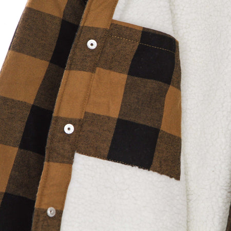 DICKIES-Camicia-Imbottita-Uomo-Sherpa-Lined-Sacramento-Brown-Duck-da-uomo