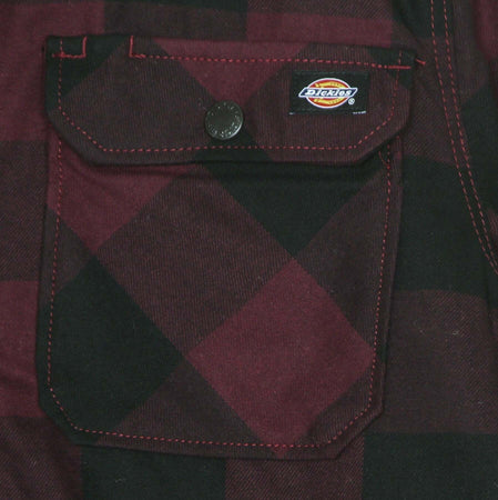 DICKIES-Camicia-Imbottita-Uomo-Sherpa-Lined-Sacramento-Maroon-da-uomo